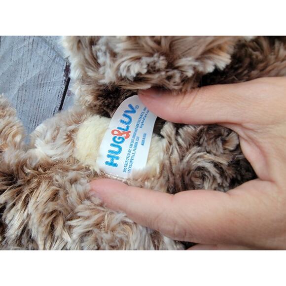 Hug & Luv Brown Horse Stuffed Animal Plush Laying Down 18 Inches Gold Shimmer - Picture 7 of 9